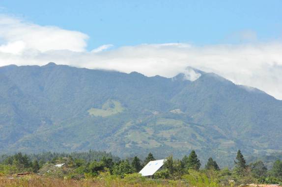 O vulcão Baru, ponto mais alto do Panamá, na região de Boquete